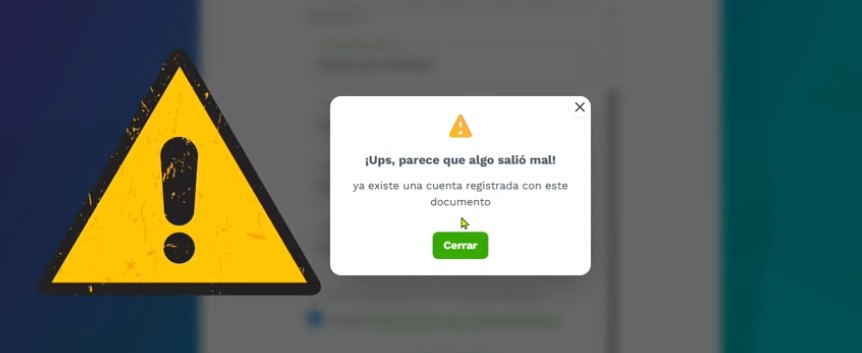 registrarse en betowa sena cuenta ya registrada